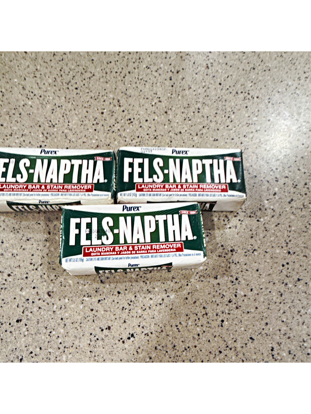 Purex Fels-Naptha Stain Remover Laundry Bar Soap 5 oz, 3 Pack
